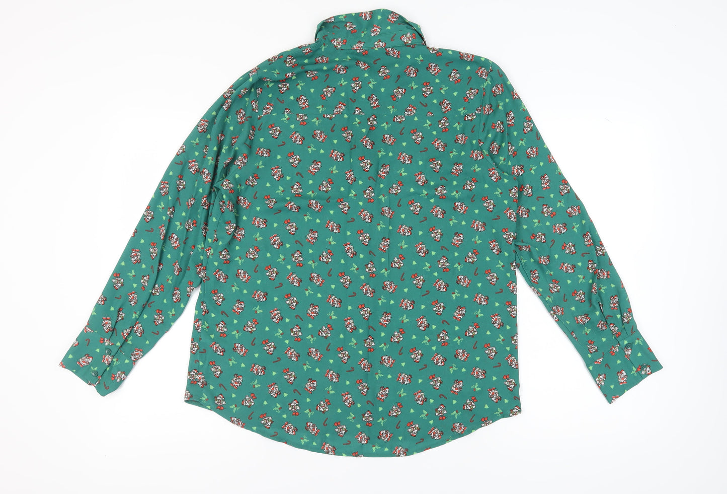 Mickey Green Button-Up Shirt, Size 16, Women's Casual Wear