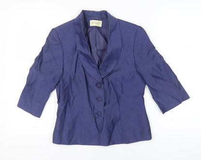 Minuet Women's Blue Linen Blazer, Size 10, Spring