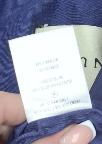 Minuet Women's Blue Linen Blazer, Size 10, Spring