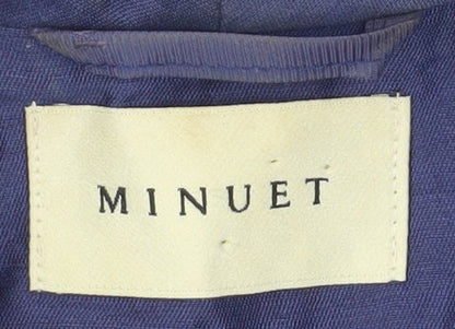 Minuet Women's Blue Linen Blazer, Size 10, Spring