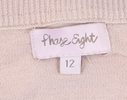 Womens UK Size 12 Phase Eight Pink Cardigan Jumper