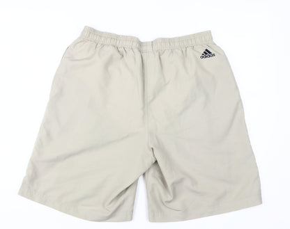 Adidas Men's Beige Sports Shorts - M