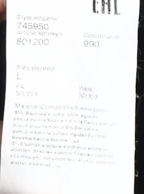 Karl Lagerfeld Men's Black Polo Shirt (Size L)