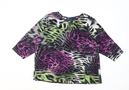 Womens UK Size XL Artscapes Multicoloured Jersey T-Shirt
