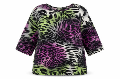 Womens UK Size XL Artscapes Multicoloured Jersey T-Shirt