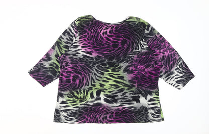 Womens UK Size XL Artscapes Multicoloured Jersey T-Shirt