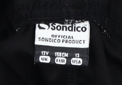 Sondico Boys Black Athletic Shorts 13Y Relaxed Fit