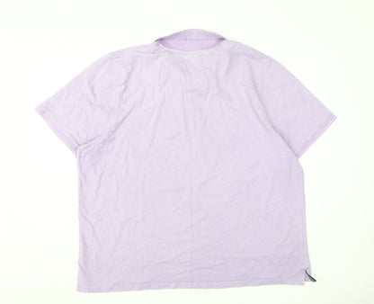 Maine Men's 2XL Purple Polo Shirt Cotton
