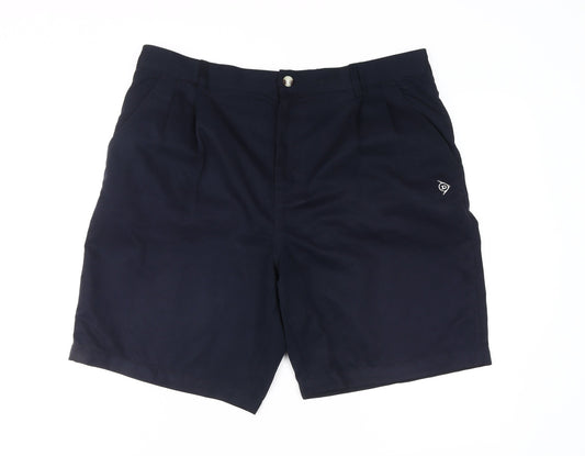 Dunlop Mens Blue Chino Shorts Size 36 with Logo