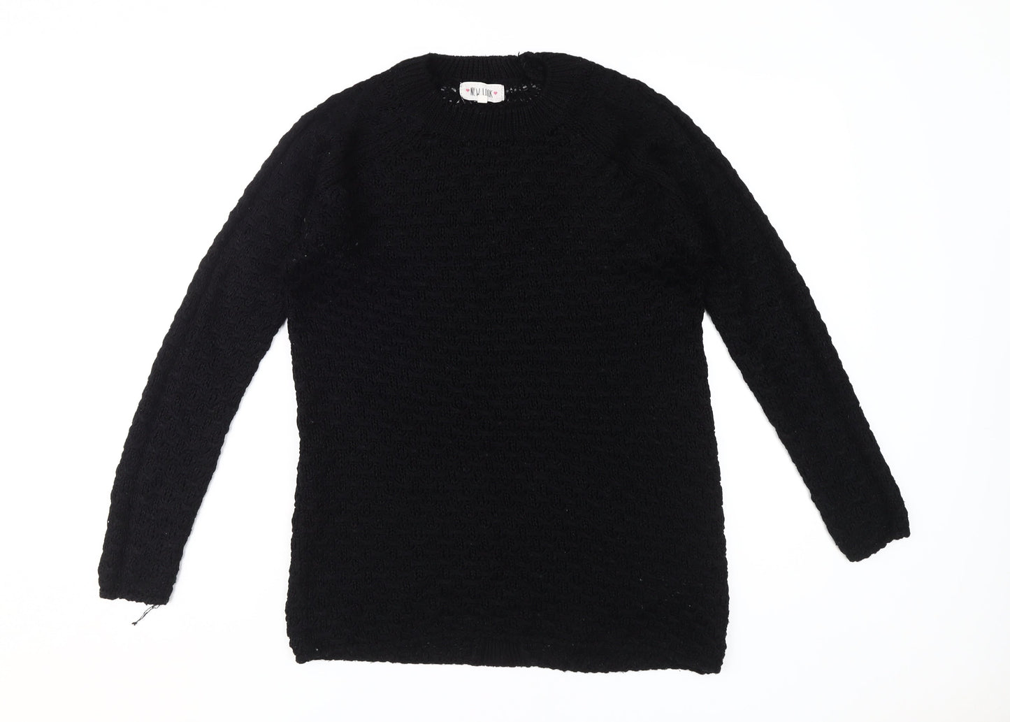 Womens UK Size S New Look Black Pullover Jumper