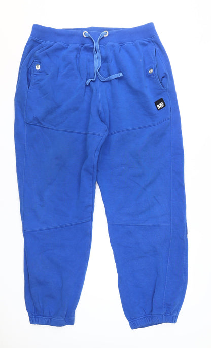 Rock & Phsy Men's Blue Jogger Trousers XL