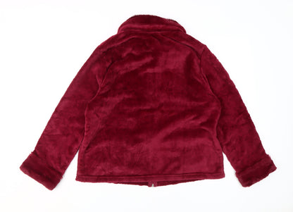 Marlon Women's Red Puffer Jacket, Size 12-14, Winter Style