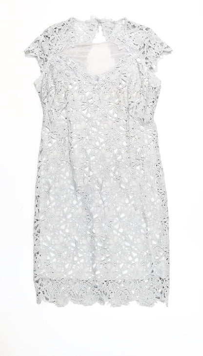 Joanna Hope Women's Grey Sheath Dress Size 12