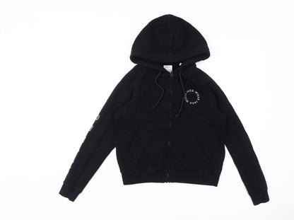 Womens UK Size 8 Jack Wills Black Full Zip Hoodie
