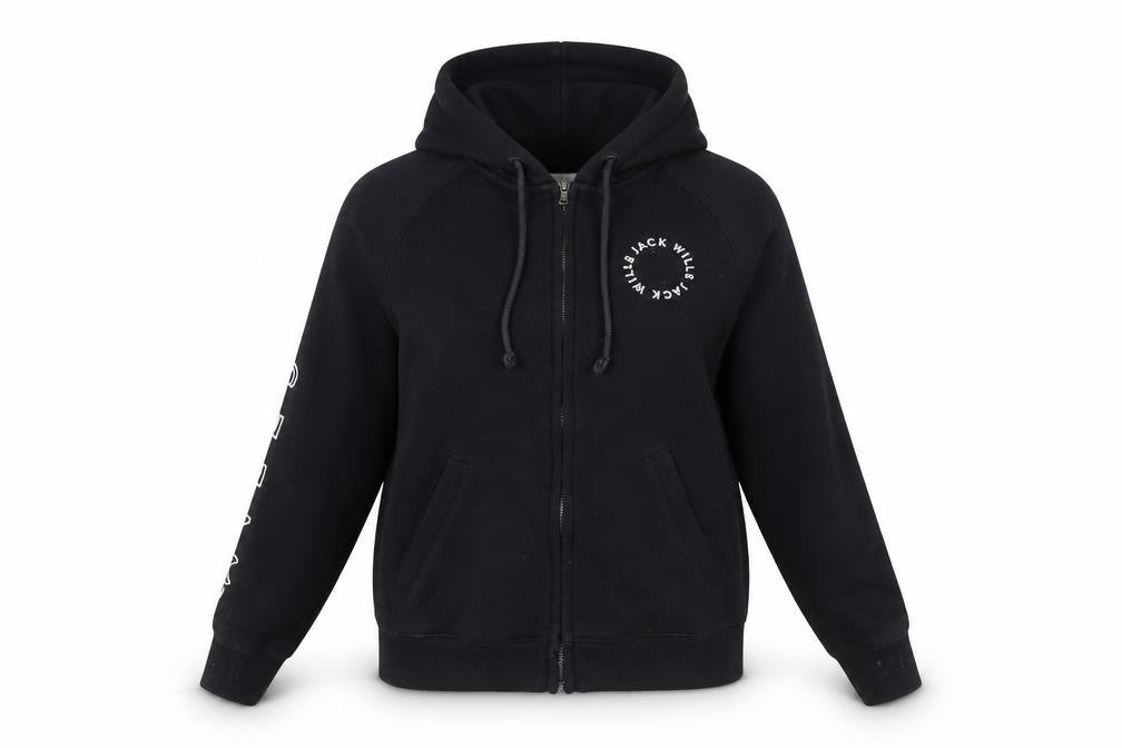 Womens UK Size 8 Jack Wills Black Full Zip Hoodie