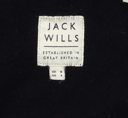 Womens UK Size 8 Jack Wills Black Full Zip Hoodie