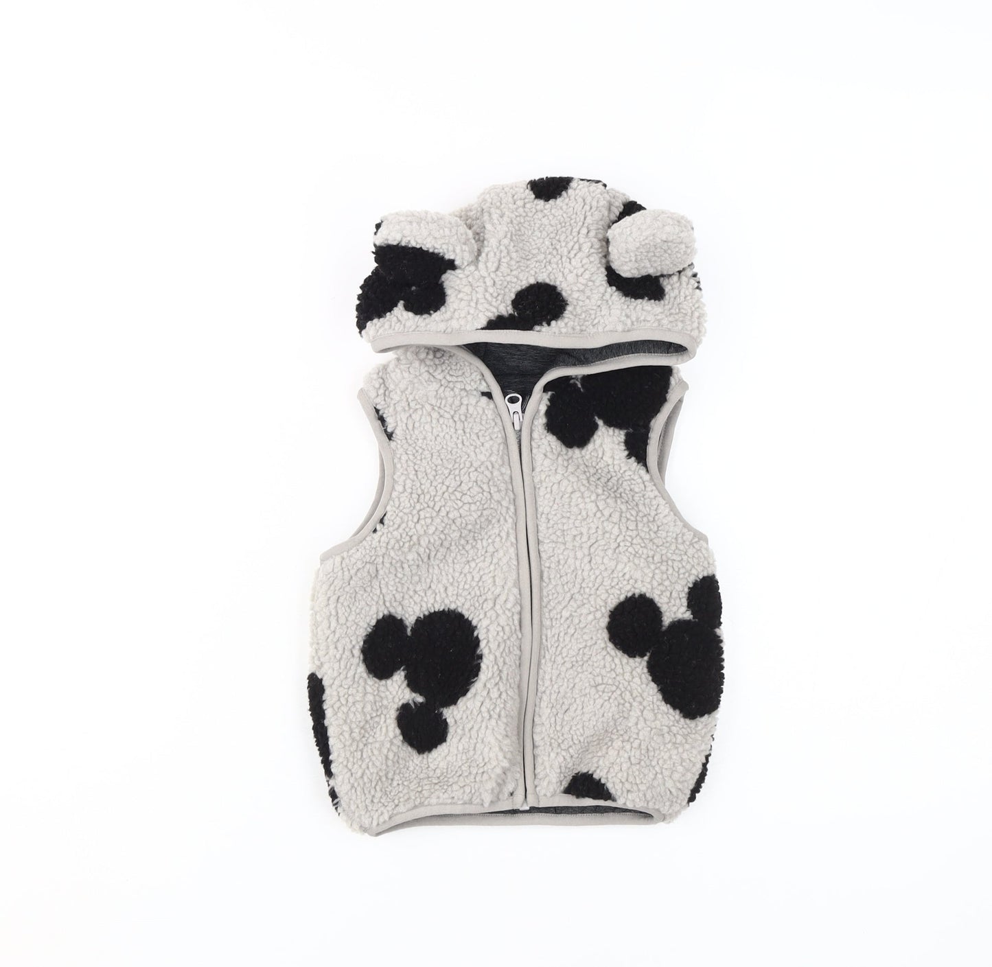 Disney at George Unisex Baby Grey Fleece Hooded Jacket 12-18M