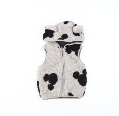 Disney at George Unisex Baby Grey Fleece Hooded Jacket 12-18M