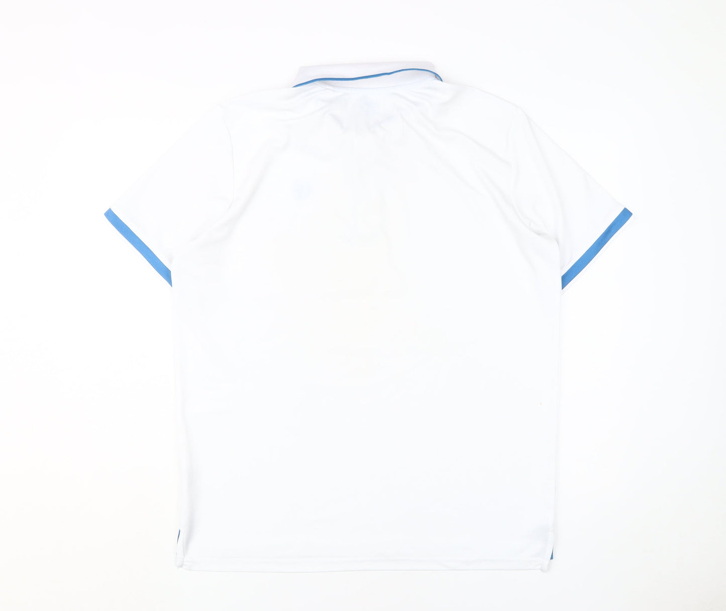 Crivit Men's White Polo Shirt L, Short Sleeve, Polyester