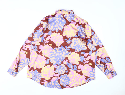 Et Vous Women's Multicoloured Button-Up Floral Shirt, Size 14