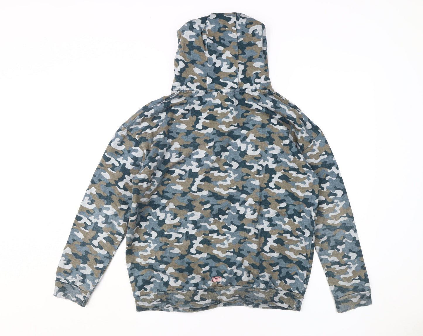 Skechers Girls Camo Hoodie, Multicoloured, 14-15Y, Cotton Pullover