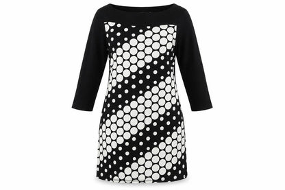 Principles Women's Black Polka Dot Shift Dress Size 14
