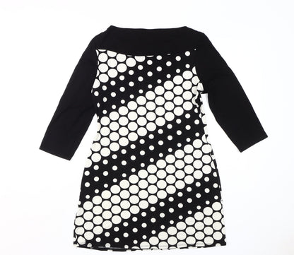 Principles Women's Black Polka Dot Shift Dress Size 14