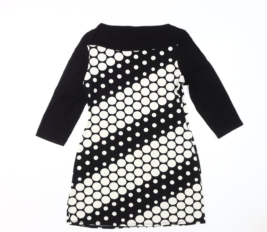 Principles Women's Black Polka Dot Shift Dress Size 14