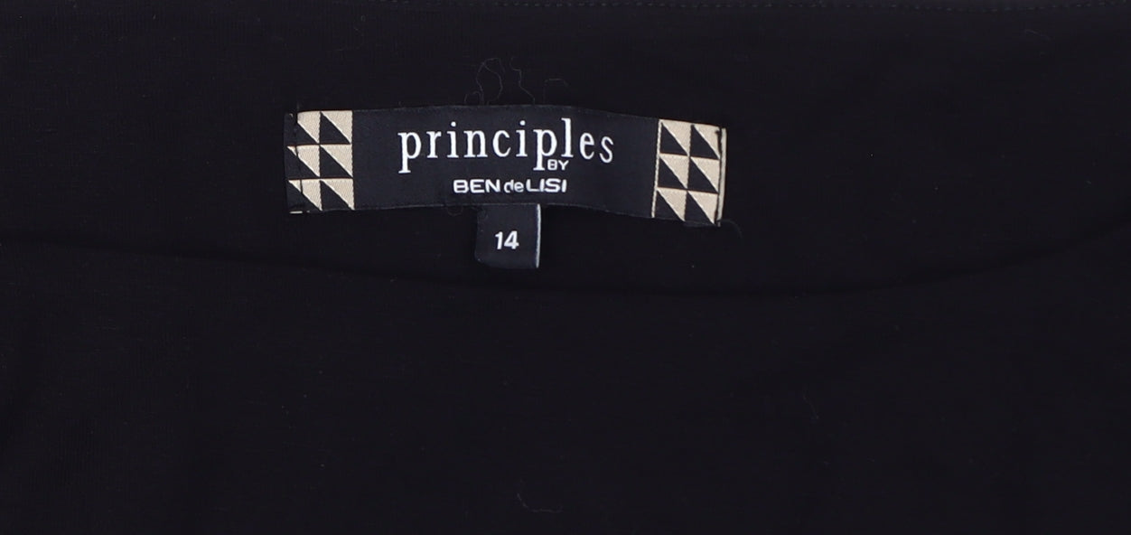 Principles Women's Black Polka Dot Shift Dress Size 14