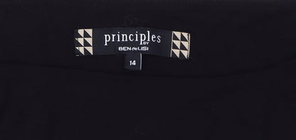 Principles Women's Black Polka Dot Shift Dress Size 14