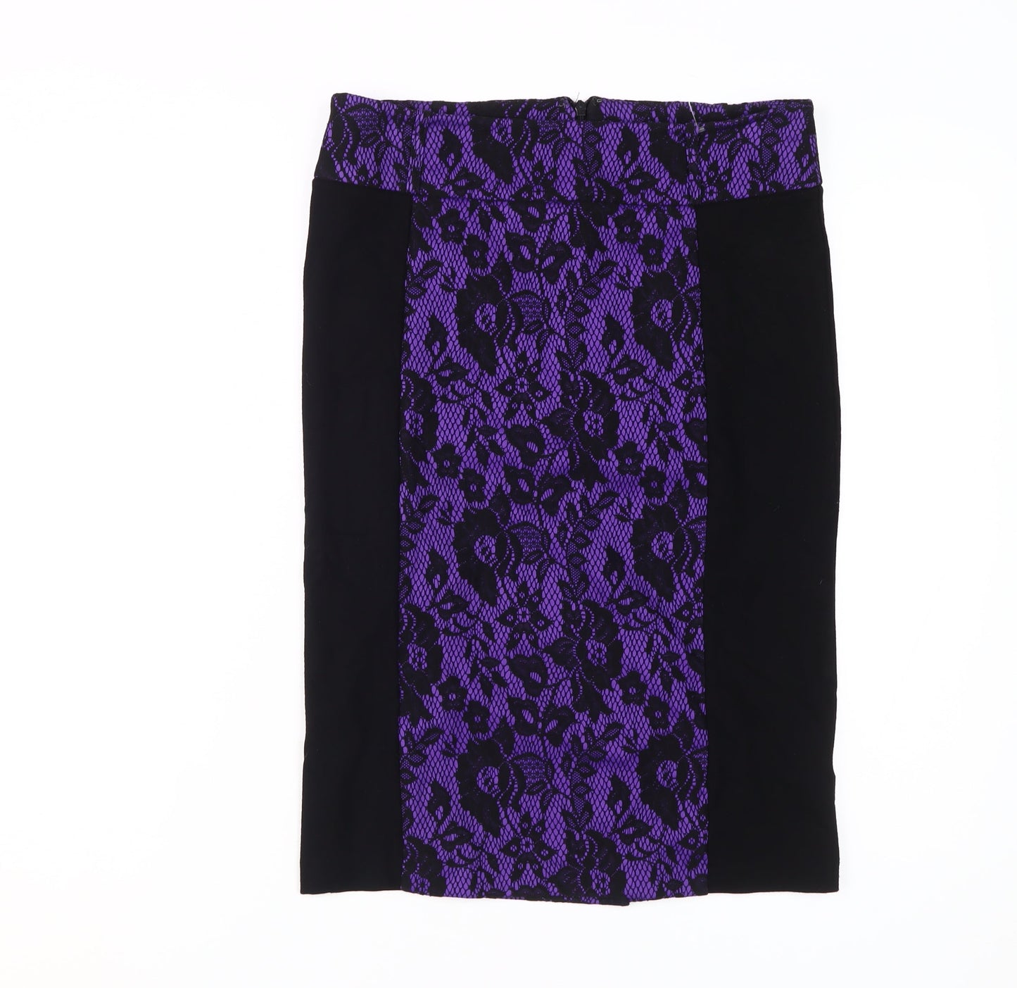 Star by Julien Macdonald Women's Purple Lace Pencil Skirt, Size 8