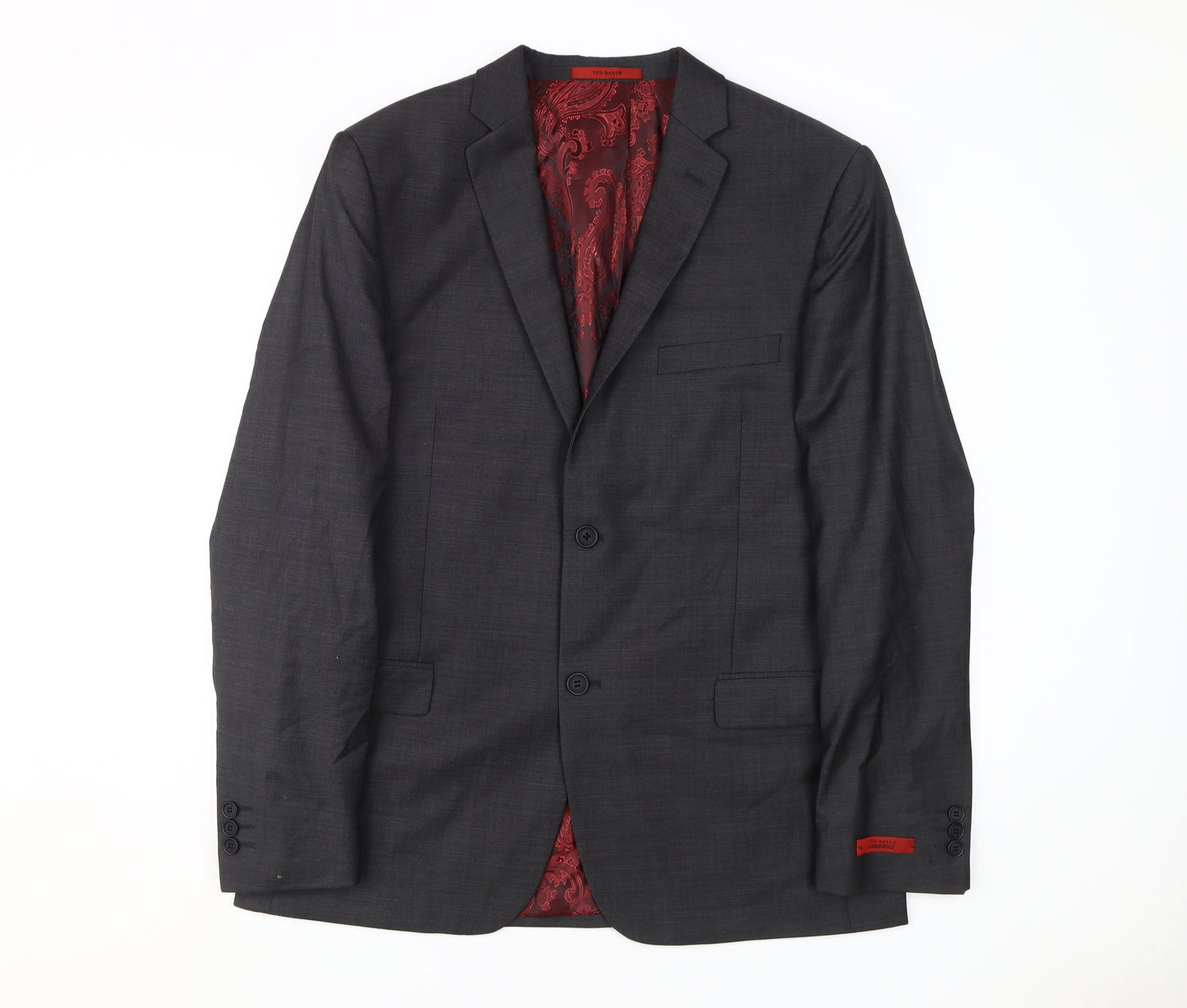 Mens UK Size 42 Ted Baker Regular Grey Suit Jacket