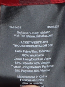 Mens UK Size 42 Ted Baker Regular Grey Suit Jacket