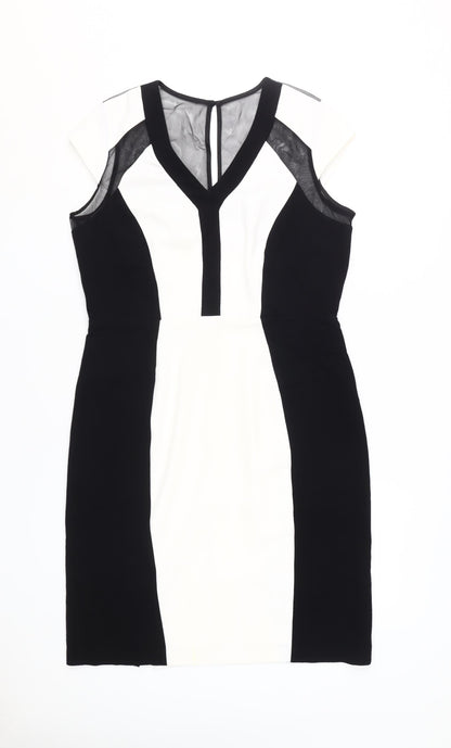 Kaleidoscope Women's Bodycon Dress, Black/White, Size 14