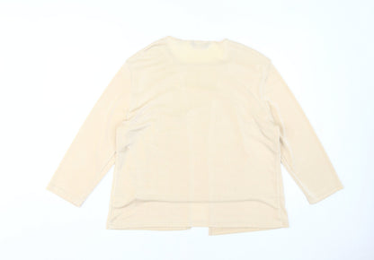 Falconi Women's Beige Blouse Size 18 Glitter Accent