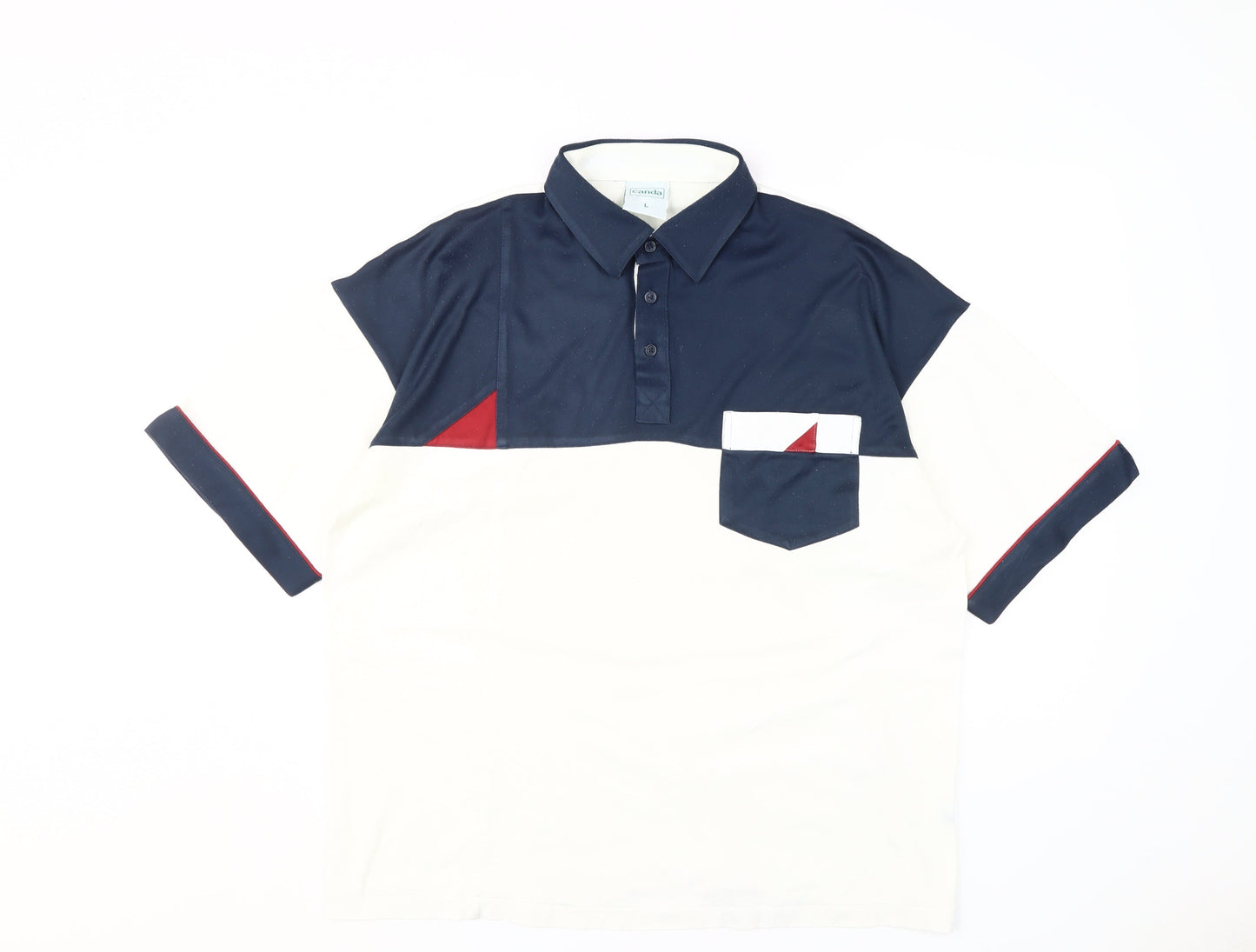 Canda Men's Multicoloured Polo Shirt L