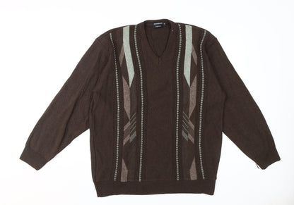 Greenwoods Men's XL Brown Pullover Jumper