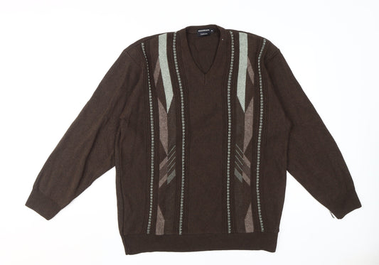 Greenwoods Men's XL Brown Pullover Jumper