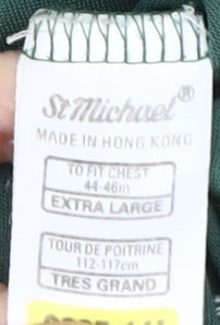 Marks and Spencer Men's XL Green Colourblock Polo