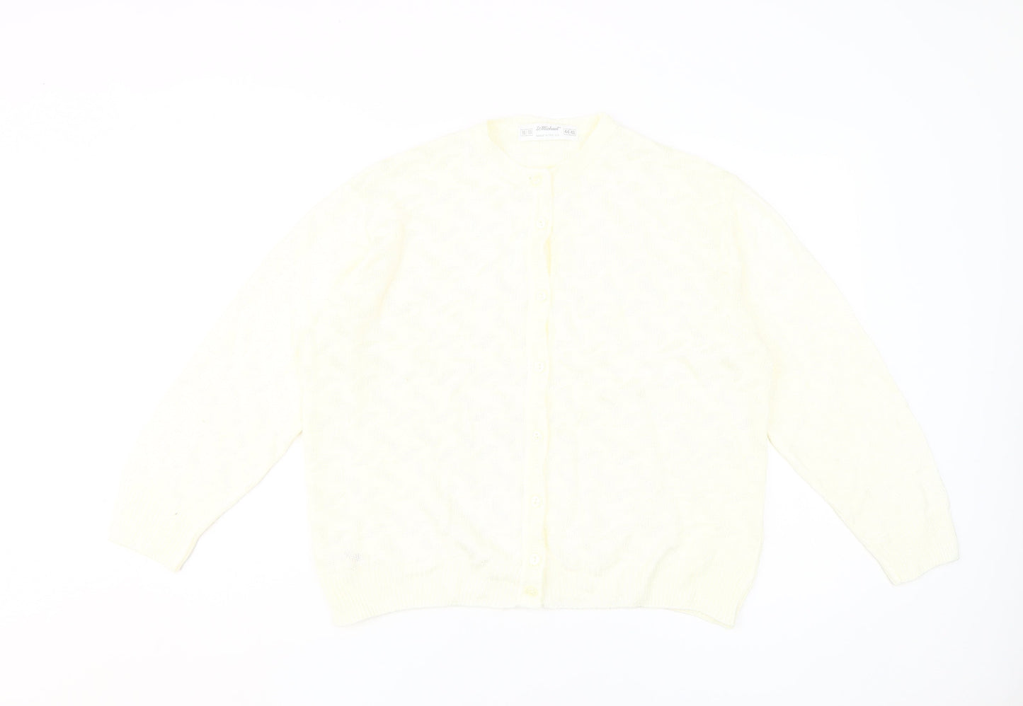 Womens UK Size 16 St Michael White Cardigan Jumper