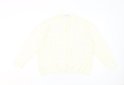 Womens UK Size 16 St Michael White Cardigan Jumper