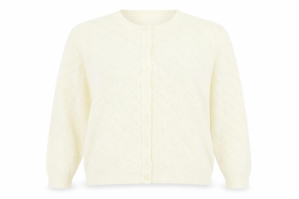 Womens UK Size 16 St Michael White Cardigan Jumper