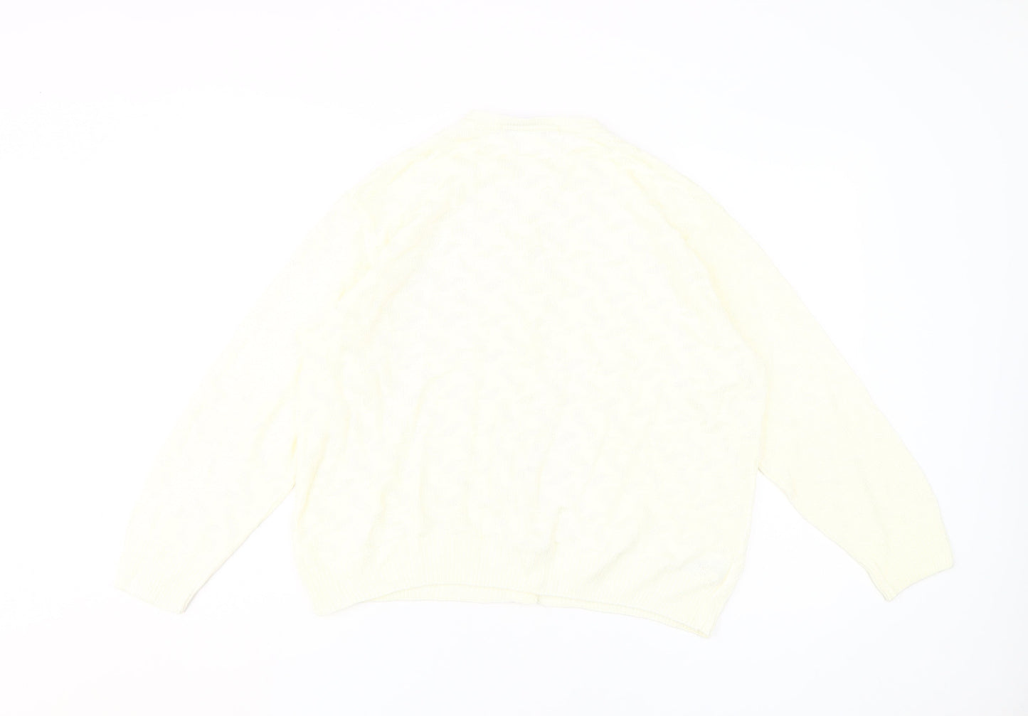 Womens UK Size 16 St Michael White Cardigan Jumper