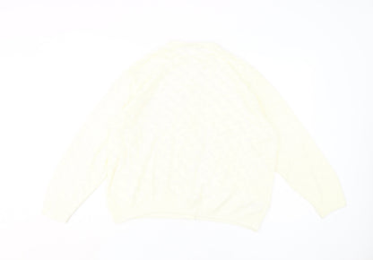 Womens UK Size 16 St Michael White Cardigan Jumper