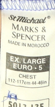 Marks and Spencer Men's Blue Polo Shirt XL Cotton