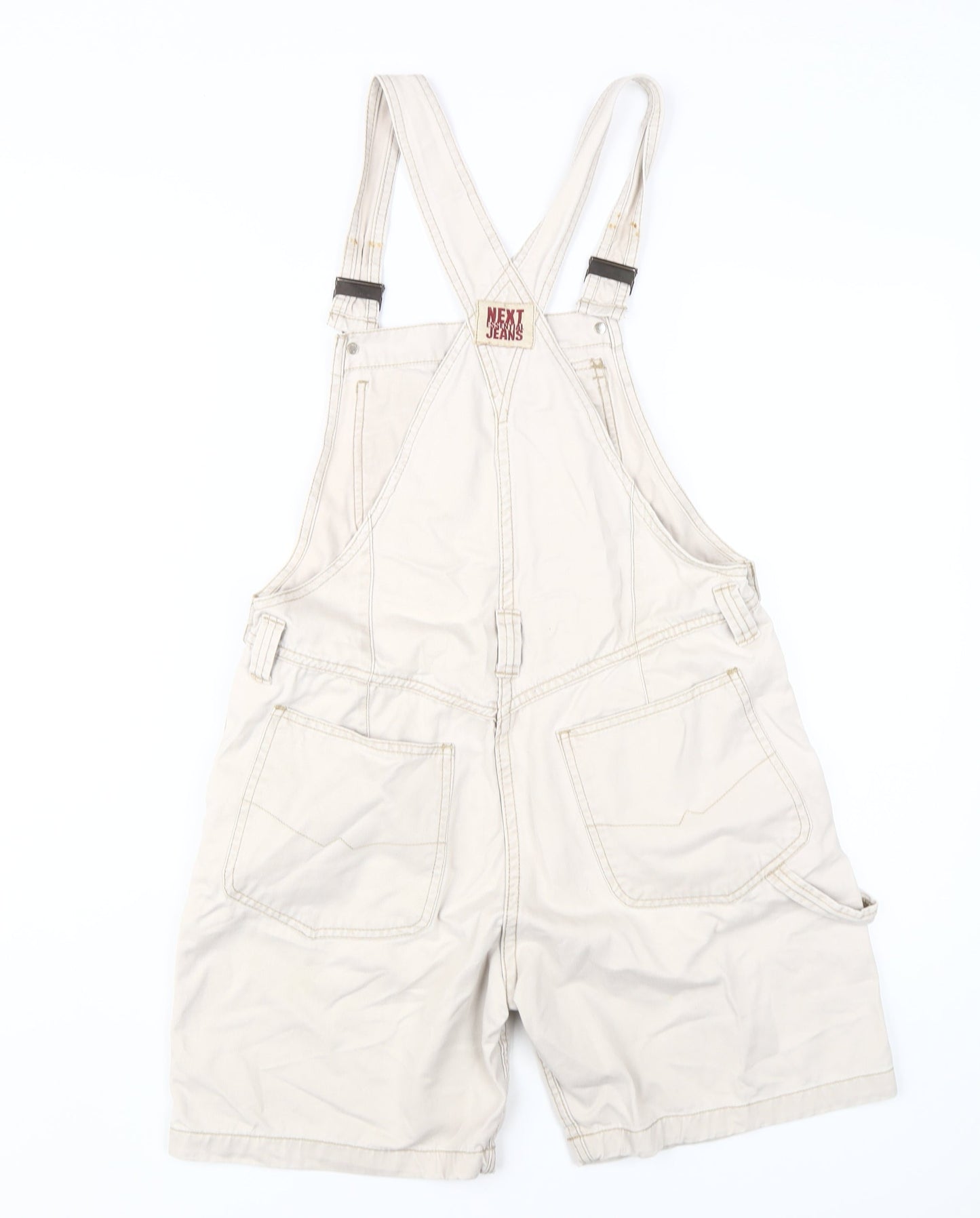 Next Women's Beige Dungaree One-Piece UK 8