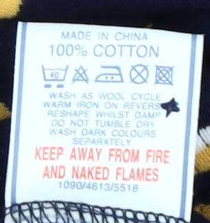 Maine New England Men's Black Striped Polo, Size L