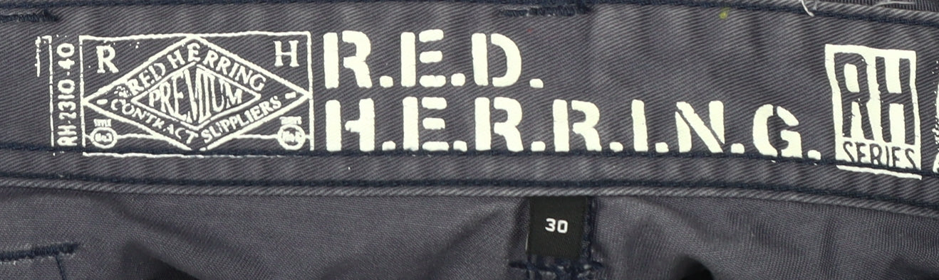 Red Herring Men's Blue Cargo Trousers - Size 30