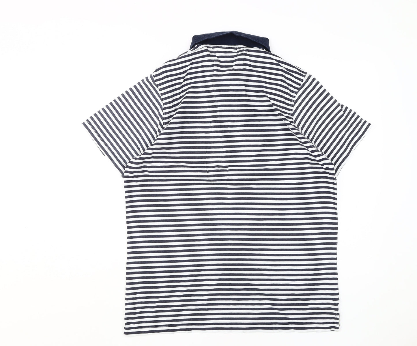 Everlast Men's Black Striped Polo Shirt L