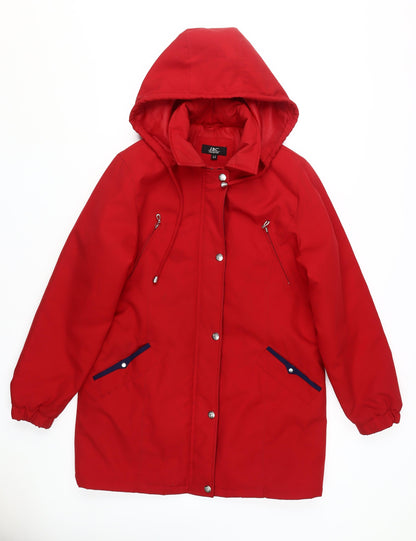 Womens UK Size 12 JBC Red Parka Coat
